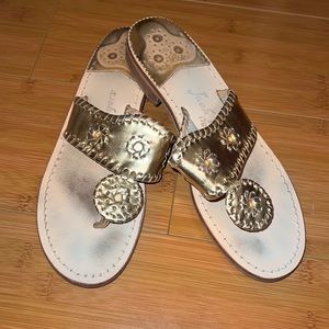 Jack Rogers gold leather sandals size 7